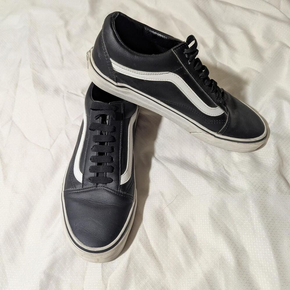 Vans Men's 9.5 old skool Black leather Trainers